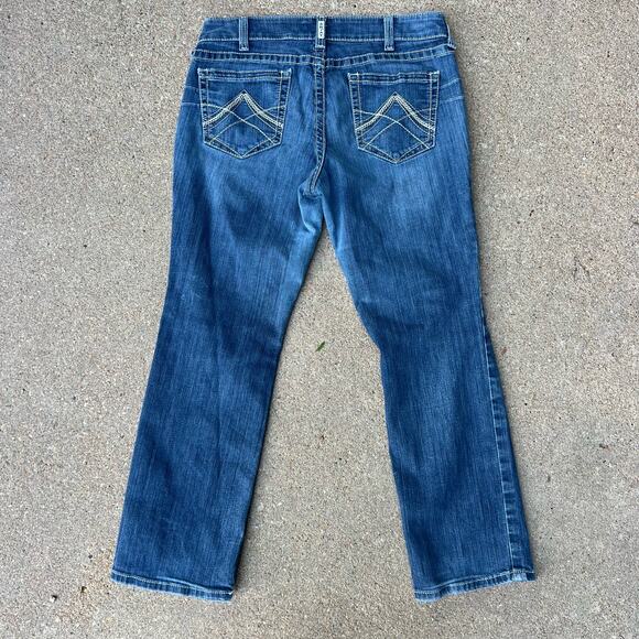 Ariat Slim Fit Mid Rise Icon Stackable Straight Leg Stretch Jeans 32S 10017216 - Picture 3 of 7